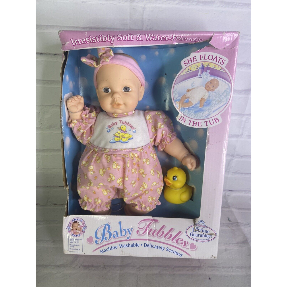 Goldberger Baby Tubbles Doll Vinyl Head Soft Body Water Friendly Rubber Ducky